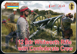 Солдатики из пластика Whitworth Rifle with Confederate Crew (1/72) Strelets