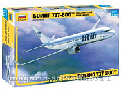 Сборная модель из пластика Пассажирский авиалайнер «Боинг 737-800» (1:144) Звезда - фото