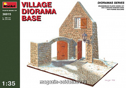 Сборная модель из пластика Диорама с деревенским разрушенным домом MiniArt (1/35)