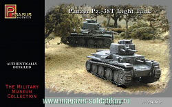 Сборная модель из пластика Немецкий танк Pz. 38 (t) (2 шт), 1:72, Pegasus