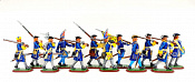 Солдатики из пластика Пехота Карла XII в походе, Северная война 1700-1721 (набор в росписи), Большой полк - фото