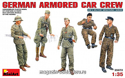 Сборные фигуры из пластика Немецкий экипаж бронеавтомобиля MiniArt (1/35)