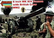 Солдатики из пластика 6-дюймовая пушка Mk XIX с британским расчетом (1/72) Strelets - фото