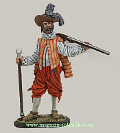 Миниатюра в росписи Английский мушкетер , 54 мм - фото