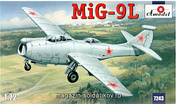 Сборная модель из пластика MиГ-9Л Советский истребитель Amodel (1/72)