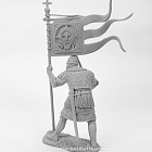 Сборная миниатюра из смолы Русский дружинник-знаменосец, XIV в. 54 мм, Солдатики Публия