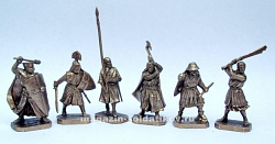 Солдатики из металла Тевтонские рыцари (латунь), 6 шт, 40 мм, Солдатики Публия