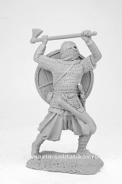 Сборная фигура из смолы Викинг с топором, IX-X вв. 54 мм, (смола), Солдатики Публия