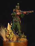 Сборная миниатюра из смолы Британский стрелок 95-го полка 54 мм, Chronos miniatures - фото