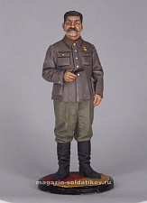 Миниатюра в росписи И.В. Сталин, 1939-43 гг. СССР, 1:32, Сибирский партизан - фото