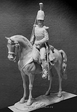 Сборная миниатюра из металла Обер-офицер армейских драгунских полков, Россия 1812-14, 54 мм, Chronos miniatures - фото