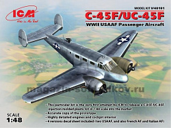 Сборная модель из пластика C-45F/UC-45F, пассажирский самолёт ВВС США II МВ (1/48) ICM
