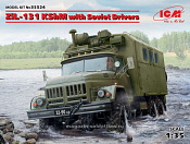 Сборная модель из пластика ЗиЛ-131 КШМ с советскими водителями (1/35) ICM - фото