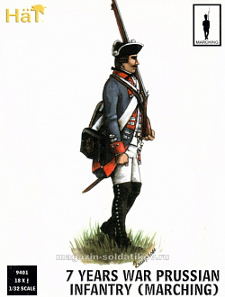 Солдатики из пластика 7 Years War Prussian (Marching) (1:32), Hat