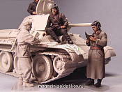 Сборная миниатюра из смолы Советские танковые офицеры зима 1941-42. Две фигуры. 1/35 Tank - фото