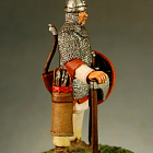 Сборная миниатюра из металла Русский дружинник X век, 1:30, Оловянный парад