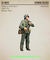 Сборная миниатюра из смолы CR 48015 Немецкий солдат, Вторая мировая война 1:48, Corsar Rex - фото