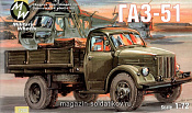 Сборная модель из пластика Советский грузовик ГАЗ-51 MW Military Wheels (1/72) - фото