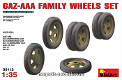 Сборная модель из пластика Набор колес для автомобилей семейства ГАЗ-ААА MiniArt (1/35) - фото