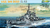 Сборная модель из пластика Д Корабль USS San Diego (1/700) Dragon - фото