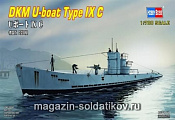 Сборная модель из пластика Подлодка DKM U-boat Type IX C (1/700) Hobbyboss - фото