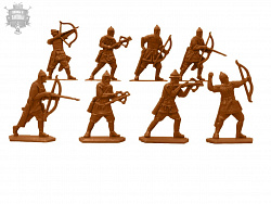 Солдатики из пластика Стрелки (8шт, цвет - медный, б/к), Воины и битвы