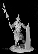 Сборная миниатюра из смолы Китайский тяжеловооруженный пехотинец XIII в.н.э. 54 мм, Chronos miniatures - фото