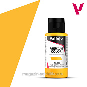 Краска акрил-уретановая Vallejo Premium, Золотистая флуоресцентная 60 мл, Vallejo Premium - фото