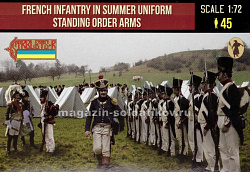 Солдатики из пластика French Infantry in Summer Uniform Standing Order, (1/72) Strelets