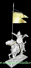Миниатюра из металла Русский конный дружинник со стягом 12-13 вв., 54 мм, Магазин Солдатики - фото