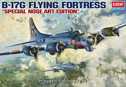 Сборная модель из пластика Самолет B-17G «Летающая крепость» Nose Art 1:72 Академия