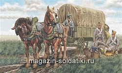 Солдатики из пластика ИТ Французская повозка снабжения (Наполеоновские войны) (1/32) Italeri