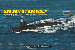 Сборная модель из пластика Подлодка USS SSN-21 Seawolf Attack (1/700) Hobbyboss
