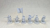 Сборная миниатюра из смолы Дворфы - мушкетеры, 28 мм, Золотой дуб - фото