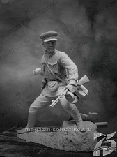 Сборная фигура из смолы Soviet Senior lieutenant WW2, 75 мм, Mercury Models - фото