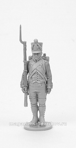Сборная миниатюра из смолы Сержант линейной пехоты в кивере. Франция, 1806-1812 гг, 28 мм, Аванпост