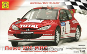 Сборная модель из пластика Автомобиль Пежо 206 WRC 1:43 Моделист - фото
