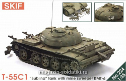 Сборная модель из пластика Танк разминирования Т-55С1 «Бублина» SKIF (1/35)