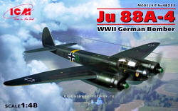 Сборная модель из пластика Ju 88A-4, Германский бомбардировщик II МВ (1/48) ICM