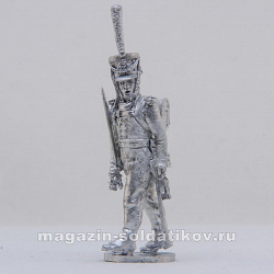 Сборная миниатюра из металла Обер-офицер гренадерского полка, идущий 1808-1812 гг, 28 мм, Аванпост