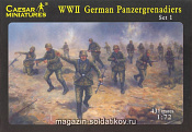Солдатики из пластика Германские Панцергренадеры. Вторая мировая война (1/72) Caesar Miniatures - фото