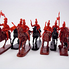 Солдатики из пластика MOUNTED MEXICAN LANCERS (Red) 8 in 8 (swap arms), 1:32, TSSD