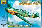 Сборная модель из пластика Самолет «Мессершмитт-BF-109F2» (1/48) Звезда - фото