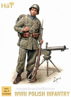Солдатики из пластика WWII Polish Infantry, (1:72), Hat