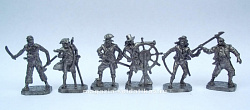 Солдатики из металла Пираты, набор №2 (пьютер) 6 шт, 40 мм, Солдатики Публия