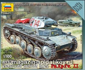 Сборная модель из пластика Немецкий танк Pz.Kpfw-2 (1/100) Звезда - фото