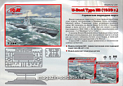 Сборная модель из пластика S.009 Германская подводная лодка 2 МВ U-Boat Type II В (1/144) ICM - фото