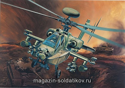 Сборная модель из пластика Ударный вертолет АН - 64А «Апач» 1:48 Моделист