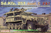 Сборная модель из пластика Д Бронетранспортер Sd.Kfz.251/10 Ausf.D 3.7cm PAK (1:35) Dragon - фото