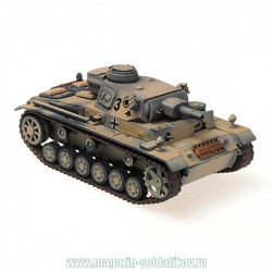 Масштабная модель в сборе и окраске Танк PANZER III AUSF. N 15.Pz.Div., Afrikakorps 1943, Panzerstahl